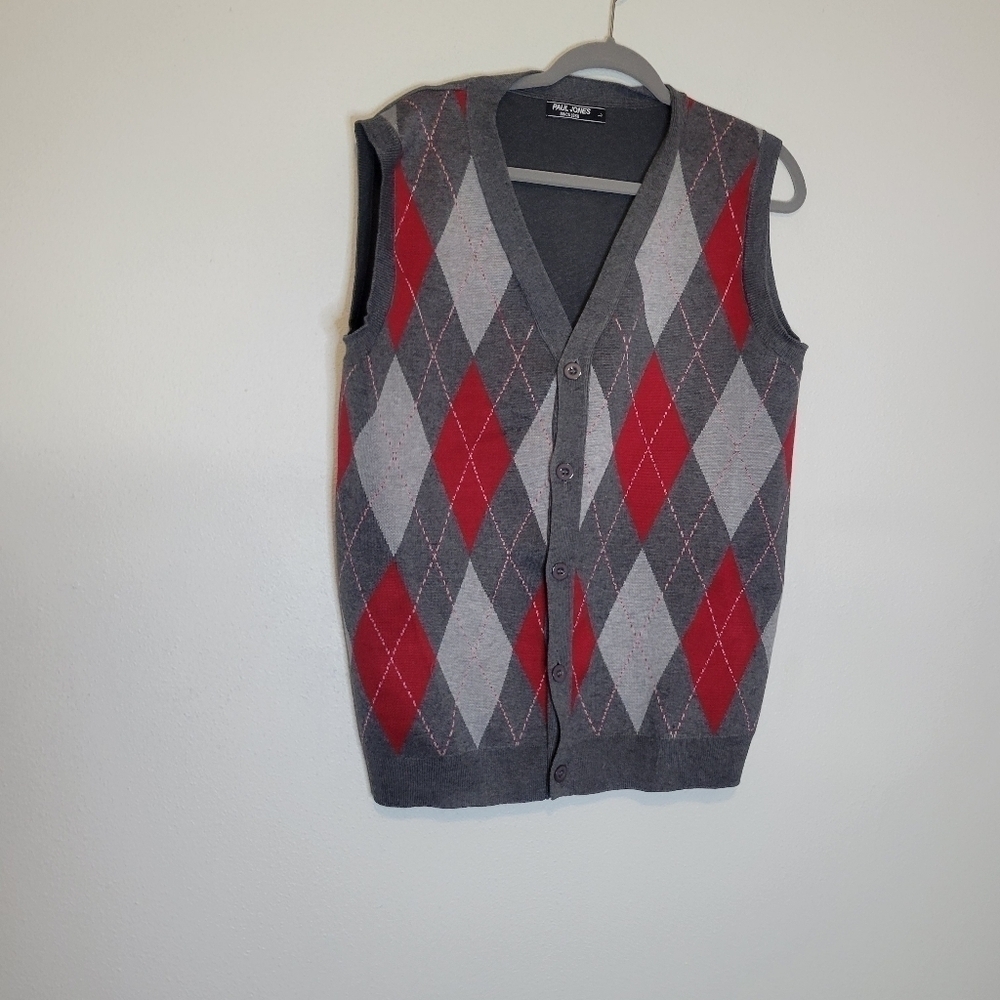 Paul jones size L two argyle sweater vests knits